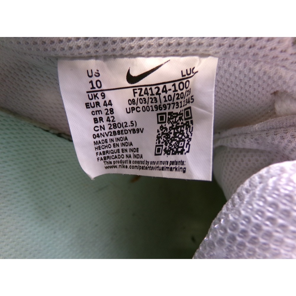 Nike Court Vision Low Shoes FZ4124-100 Mens White‎ Mint Green Sz 10 Sneakers - Picture 8 of 10